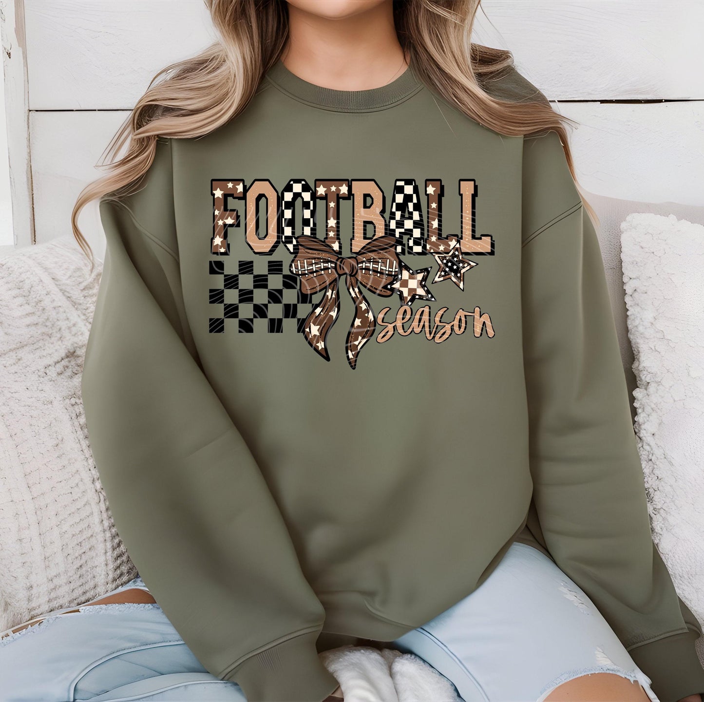 Football Season DTF Transfer Ready For Press, Coquette Bow DTF Prints, Heat Press Transfer, Direct To Film Football Season, Custom Transfers