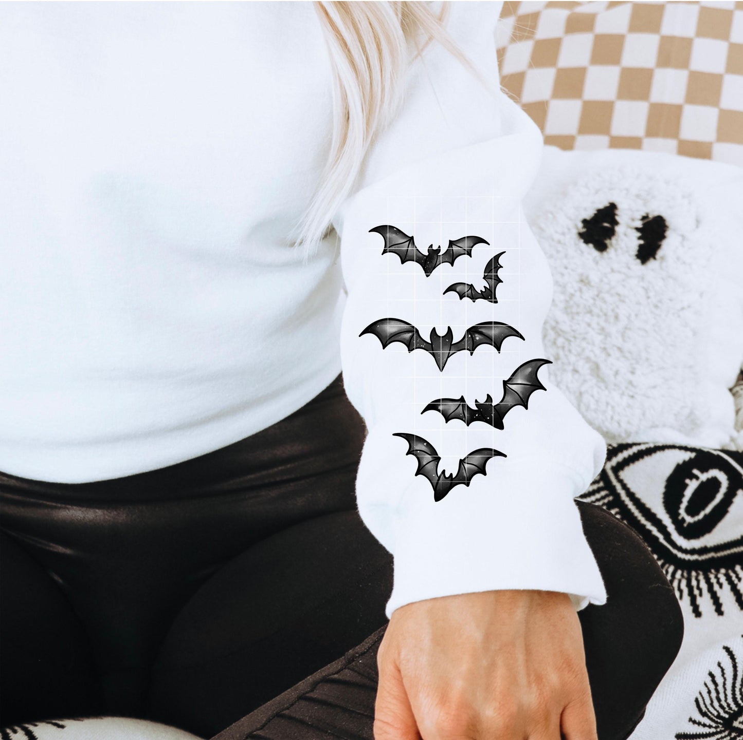 Spooky Bats DTF Transfer Ready To Press, Halloween Dtf Print, Halloween Spiderweb Dtf, Heat Press Transfer, Direct To Film, Custom Transfers