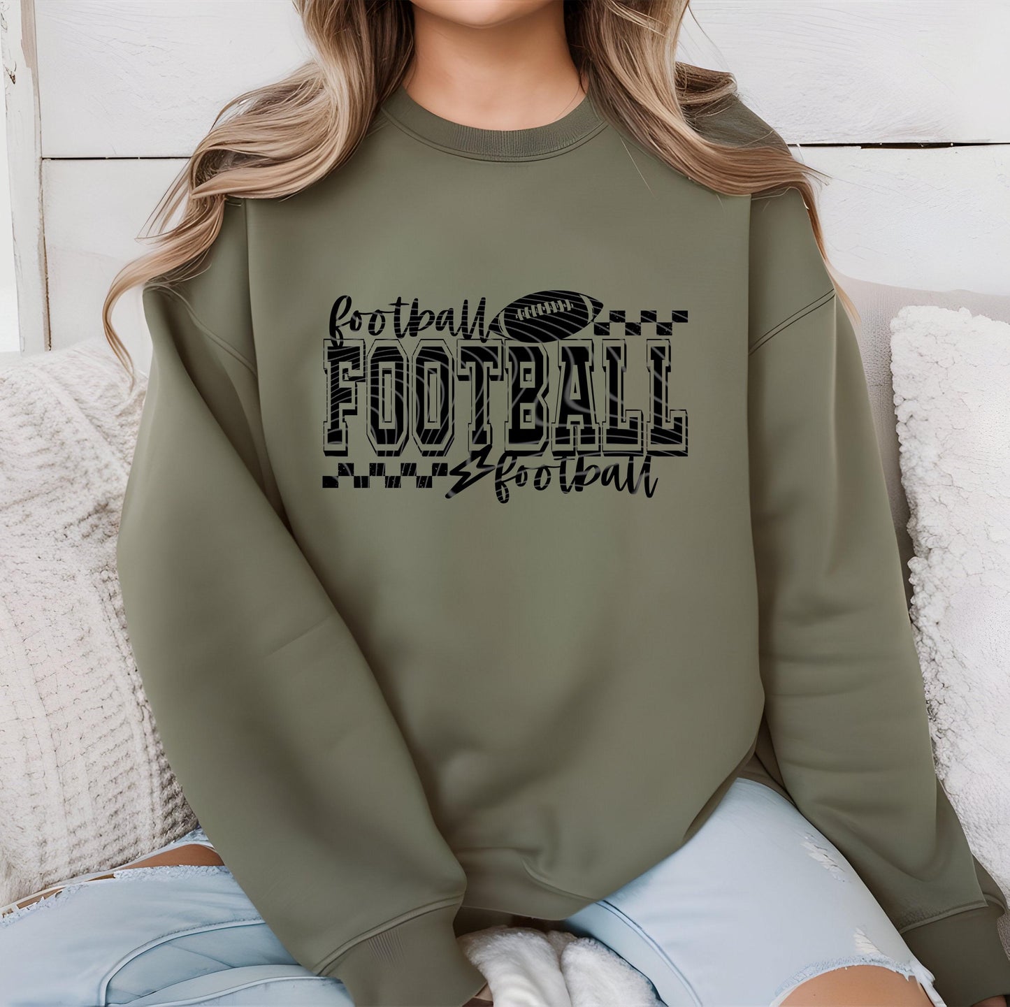 Football Season DTF Transfer Ready For Press, Game Day DTF Prints, Heat Press Transfer, Direct To Film Checkered Football, Custom Transfers