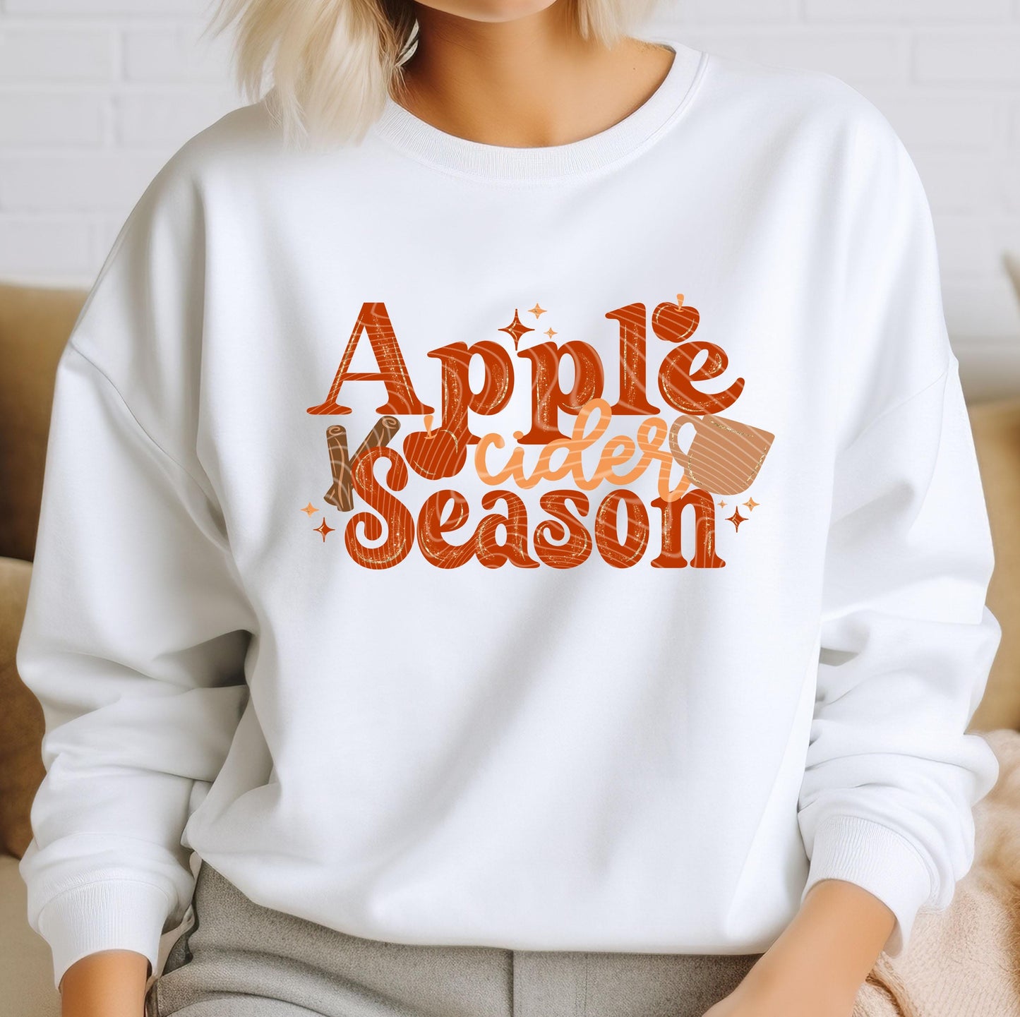 Apple Cider Season DTF Transfer Ready For Press, Fall DTF Transfers, Cozy Autumn Vibes, Heat Press Transfer, Direct To Film, Custom Transfer