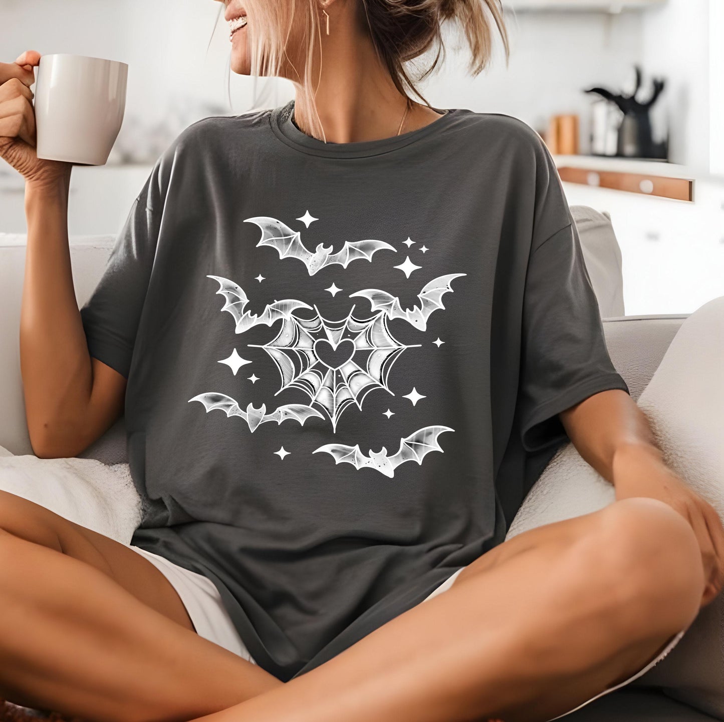 Spooky Bats DTF Transfer Ready To Press, Halloween Spiderweb Dtf Print, Halloween Dtf, Heat Press Transfer, Direct To Film, Custom Transfer