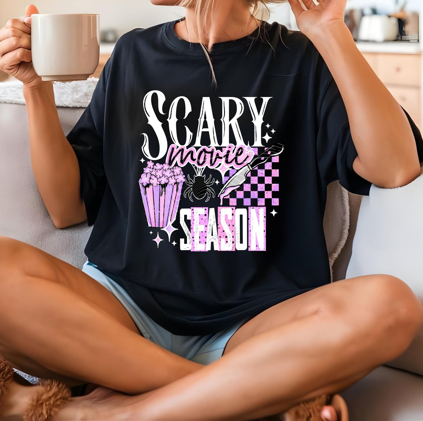 Scary Movie Season DTF Transfer Ready To Press, Halloween Night Dtf Print, Heat Press Transfer, Direct To Film Custom Transfer, Horror Movie