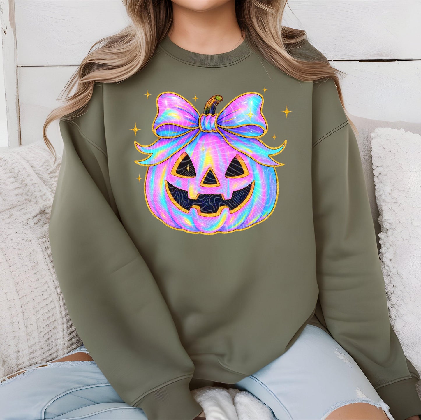 Iridescent Pumpkin DTF Transfer, Halloween DTF Transfers Ready For Press, Pumpkin Dtf, Bats DTF Prints, Pumpkin Dtf Transfer, Spooky Dtf