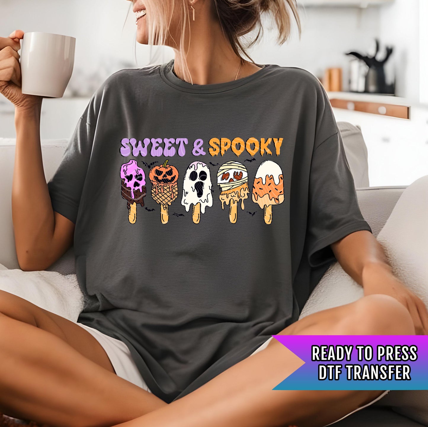 Sweet Spooky DTF Transfers, Spooky DTF Transfer, Halloween DTF Transfers Ready For Press, Ghost Dtf Transfer, Pumpkin Transfer, Spooky Dtf