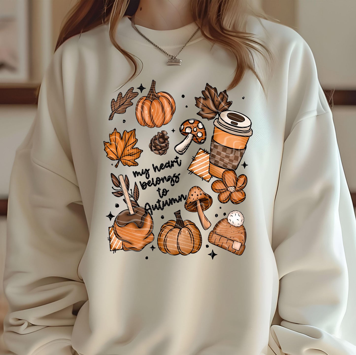 My Heart Belongs To Autumn DTF Transfer Ready For Press, Autumn Season Dtf Print, Direct To Film, Heat Press Transfer, Cozy Vibes Transfers