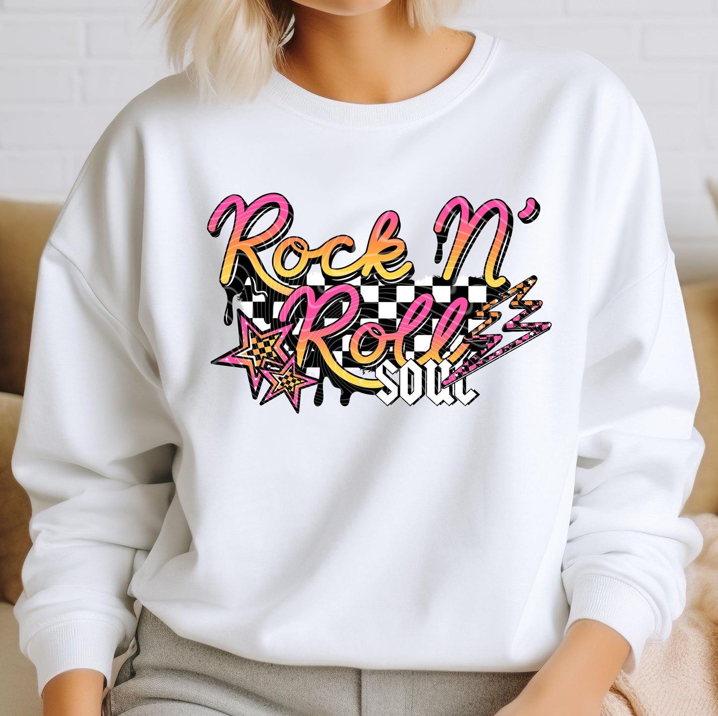 Rock N Roll Soul DTF Transfer Ready For Press, Humor Prints, Direct To Film, Heat Press Transfer, Rock Dtf Transfers, Custom Dtf Transfer
