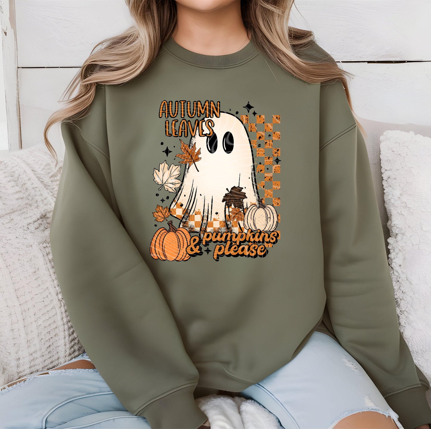 Autumn Leaves DTF Transfers, Fall DTF Transfers Ready For Press, Pumpkin DTF Prints, Halloween Heat Press Transfers, Ghost Ready To Press