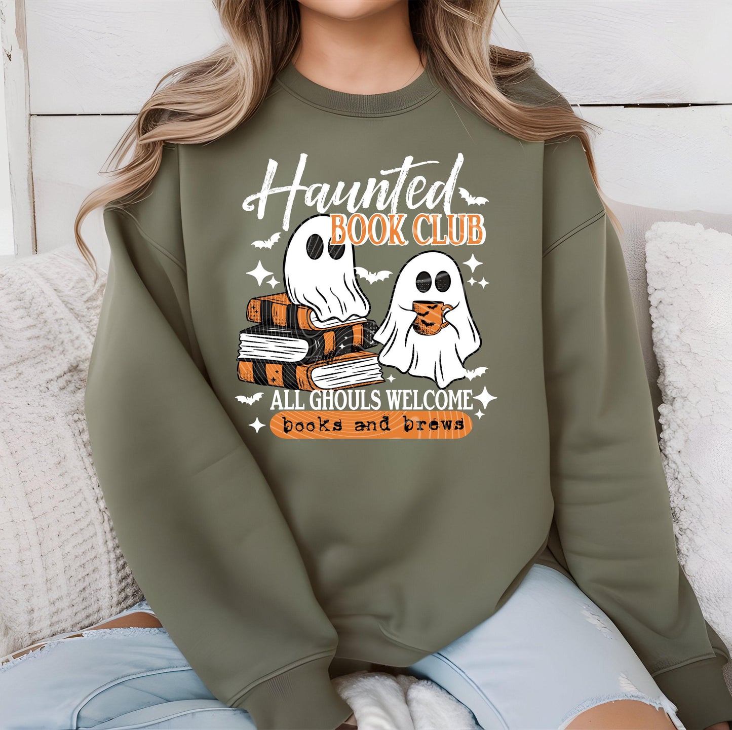 Haunted Book Club DTF Transfers, Spooky DTF Transfer, Halloween DTF Transfers Ready For Press, Ghost Dtf Transfer, Book Dtf Transfers