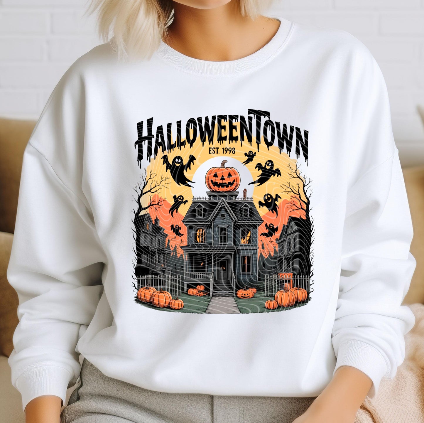 Halloween City DTF Transfers, Halloween DTF Transfers Ready For Press, Bats DTF Prints, Pumpkin Dtf Prints, Spooky Season Dtf Transfers