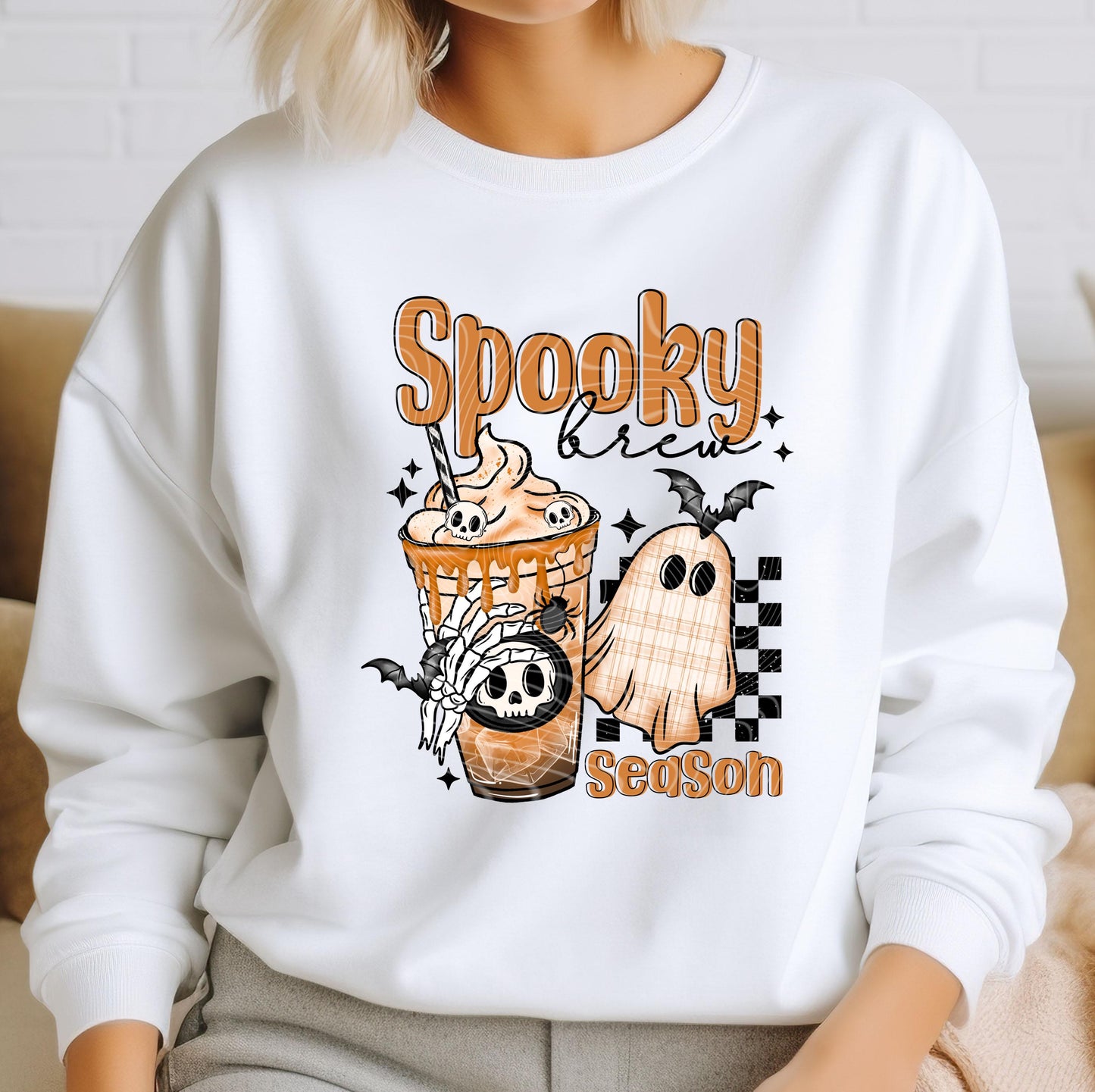 Spooky Brew Season DTF Transfer Ready For Press, Halloween Dtf Tranfers, Fall DTF Transfer, Autumn DTF Transfer, Pumpkin Heat Press Transfer