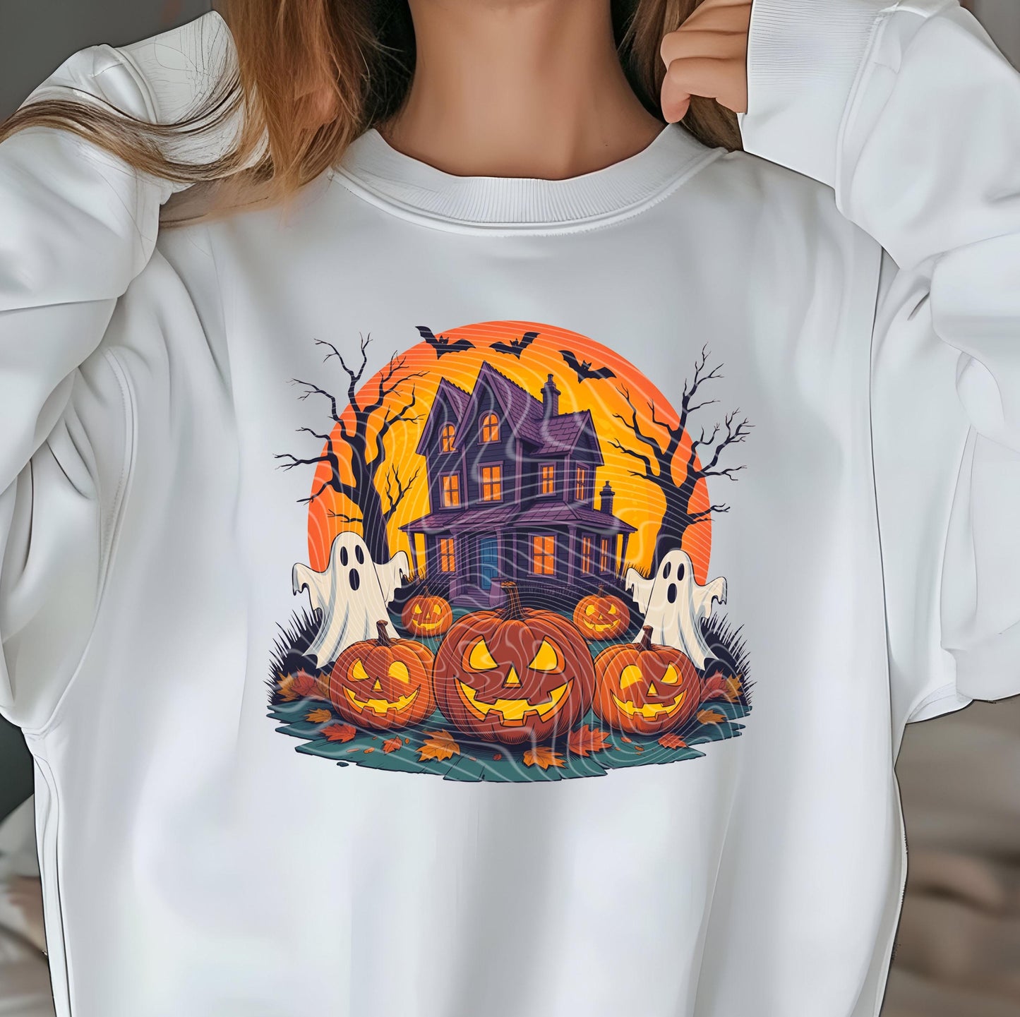 Halloween City DTF Transfers, Halloween DTF Transfers Ready For Press, Bats DTF Prints, Spooky Season Dtf Transfers, Pumpkins Dtf Prints