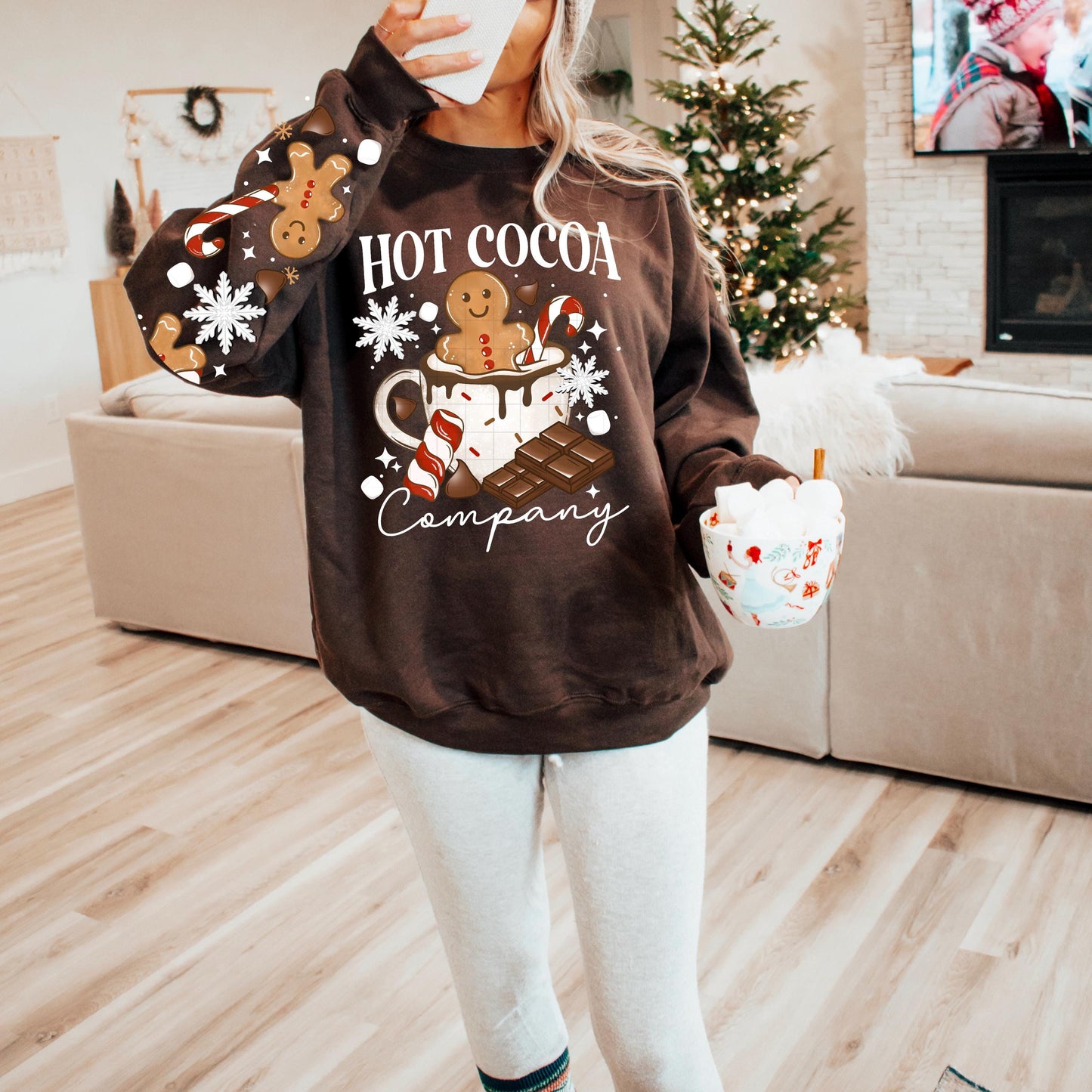 Hot Cocoa Company DTF Transfer Ready For Press, Christmas DTF Print, Heat Press Transfer, Direct To Film, Christmas DTF Transfer, Winter Dtf