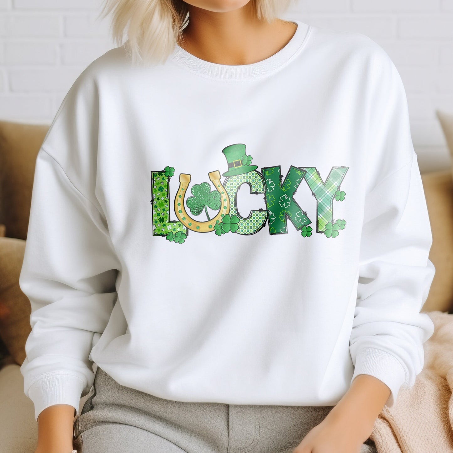 Lucky Transfer, DTF Transfer, Shamrock, Ready For Press, St Patrick Day DTF Transfer, Custom Transfers, Heat Transfer, T-shirt Transfers