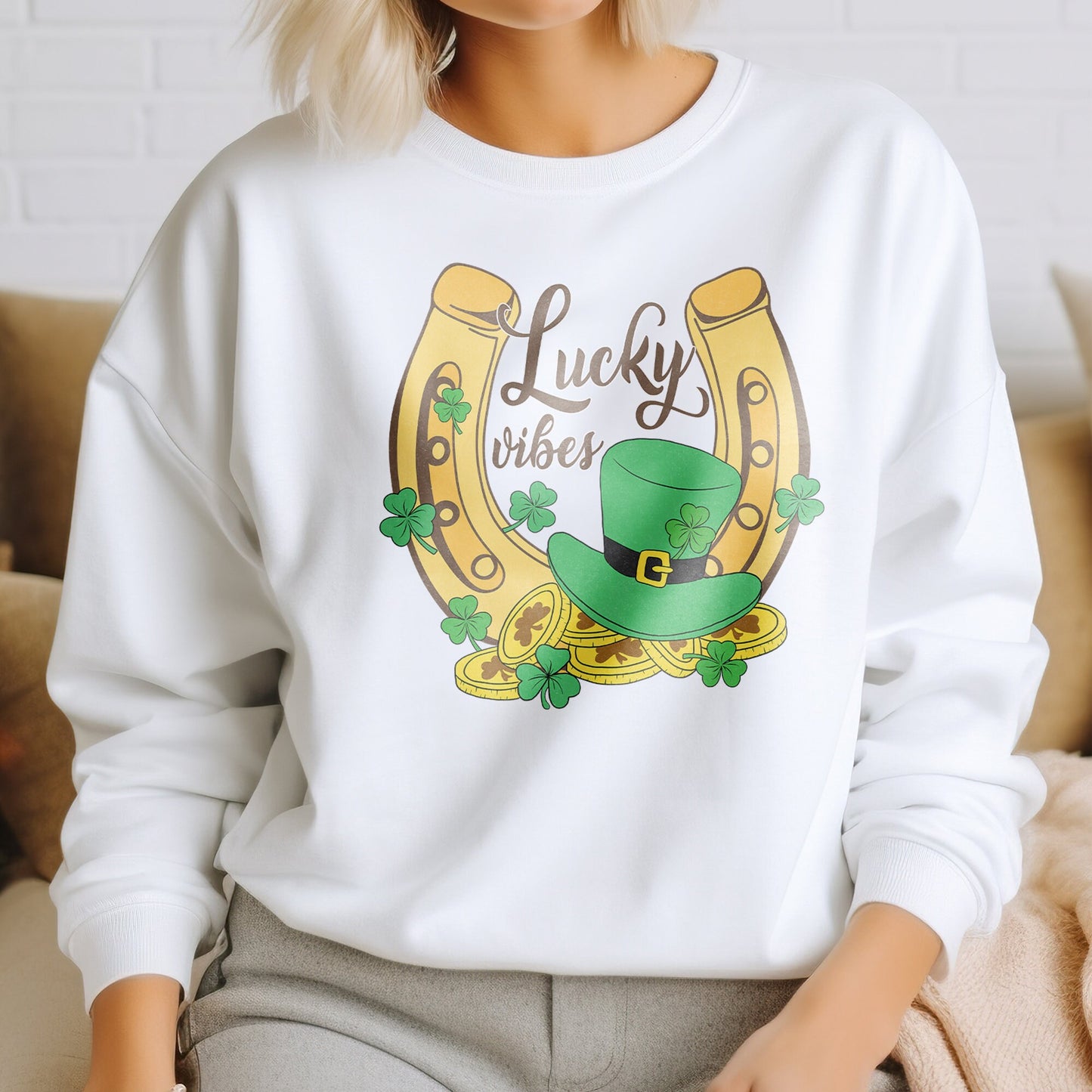 Lucky Vibes DTF Transfer, DTF Transfer Ready For Press, St Patrick Day DTF Transfer, Heat Transfer, Custom Transfers, Heat Press Transfer