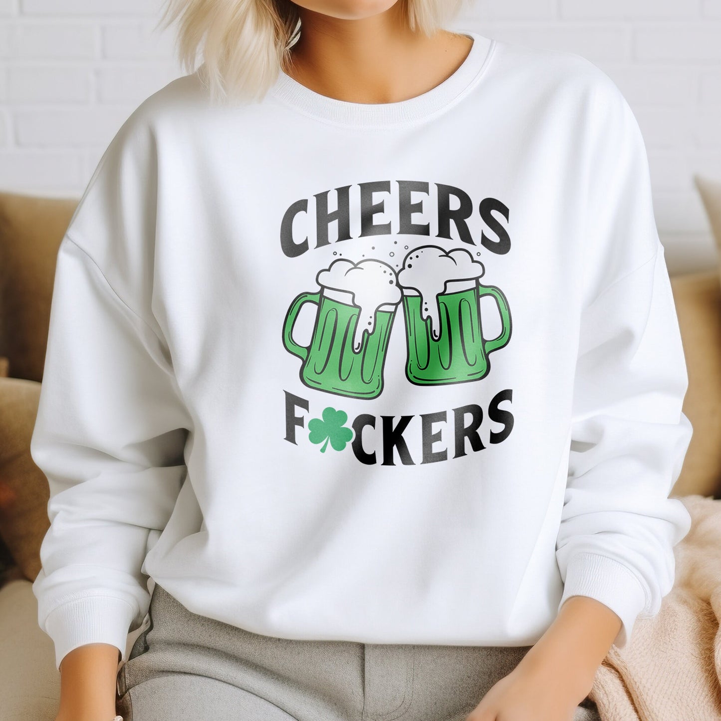 Cheers Fuckers Transfer, DTF Transfer, DTF Transfer Ready For Press, St Patrick Day DTF Transfer, Custom Transfers, Heat Press Transfer, Dtf