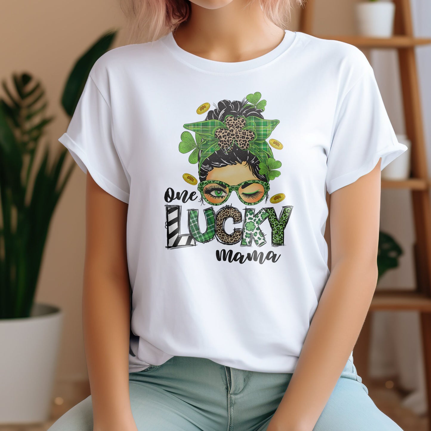 Lucky Mama DTF Transfer, DTF Transfer Ready For Press, St Patrick Day DTF Transfer, Heat Transfer, Custom Transfers, Heat Press Transfer