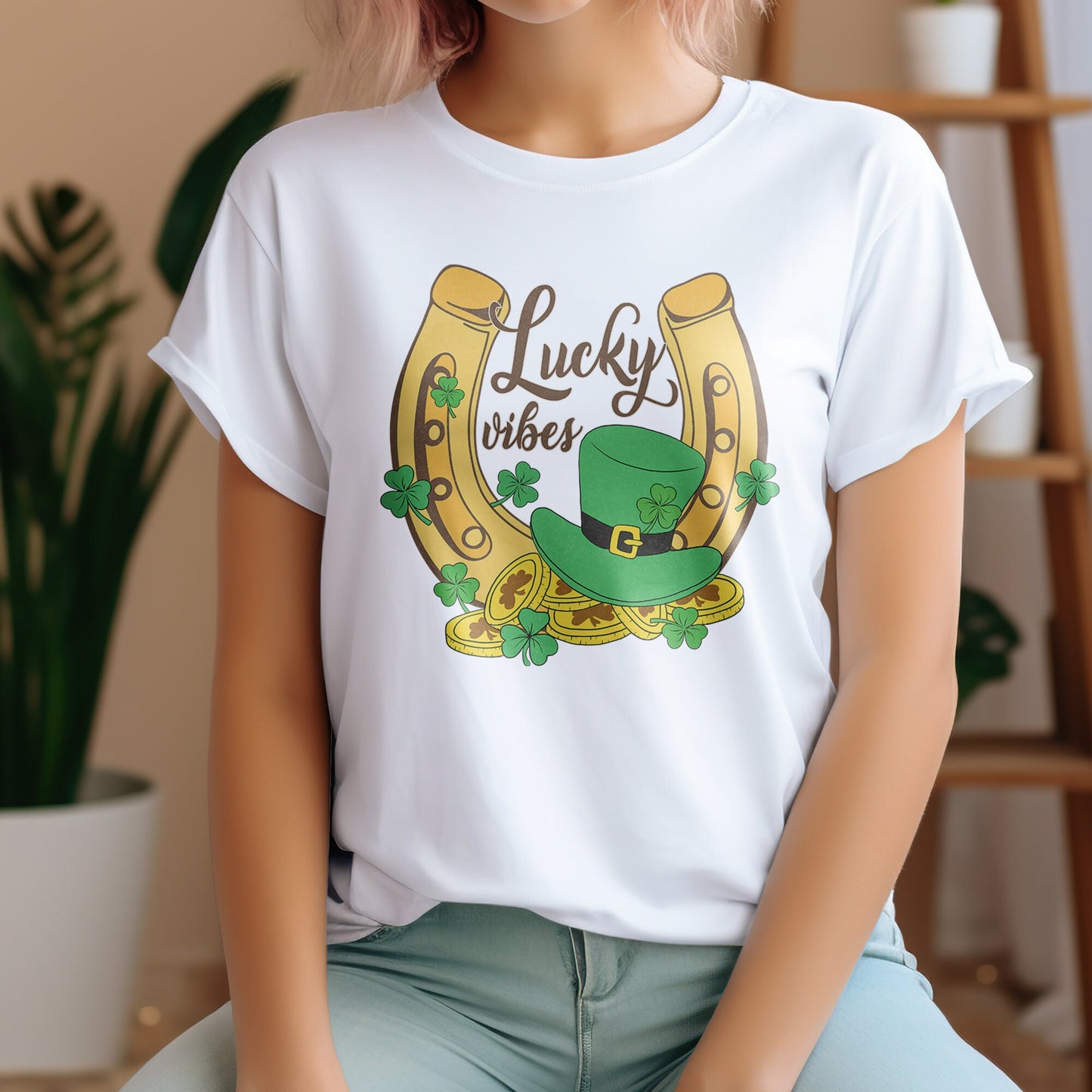 Lucky Vibes DTF Transfer, DTF Transfer Ready For Press, St Patrick Day DTF Transfer, Heat Transfer, Custom Transfers, Heat Press Transfer