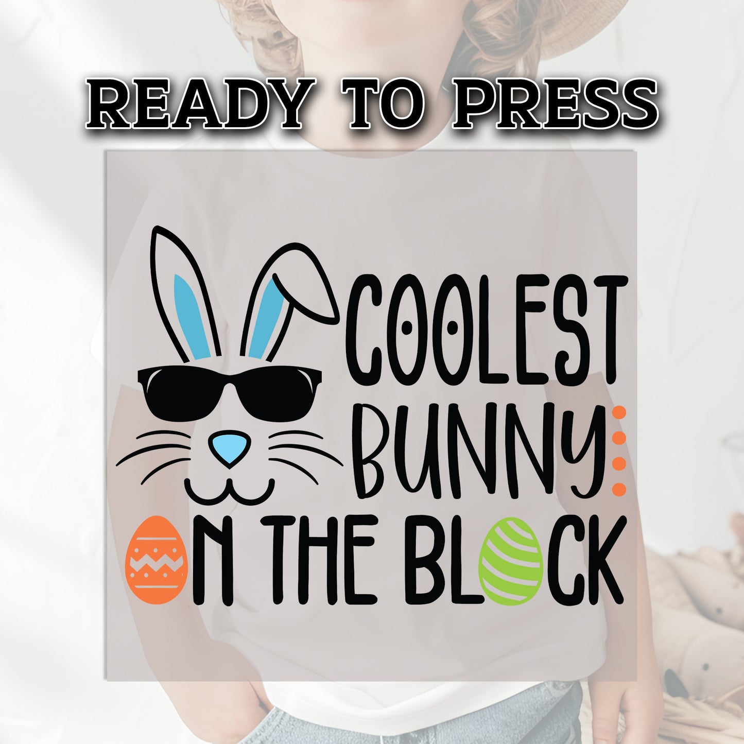 Easter DTF Transfer, DTF Transfer Ready For Press, Boy Easter Transfers, Easter Transfer, Heat Press Transfer, Ready For Press Heat Transfer
