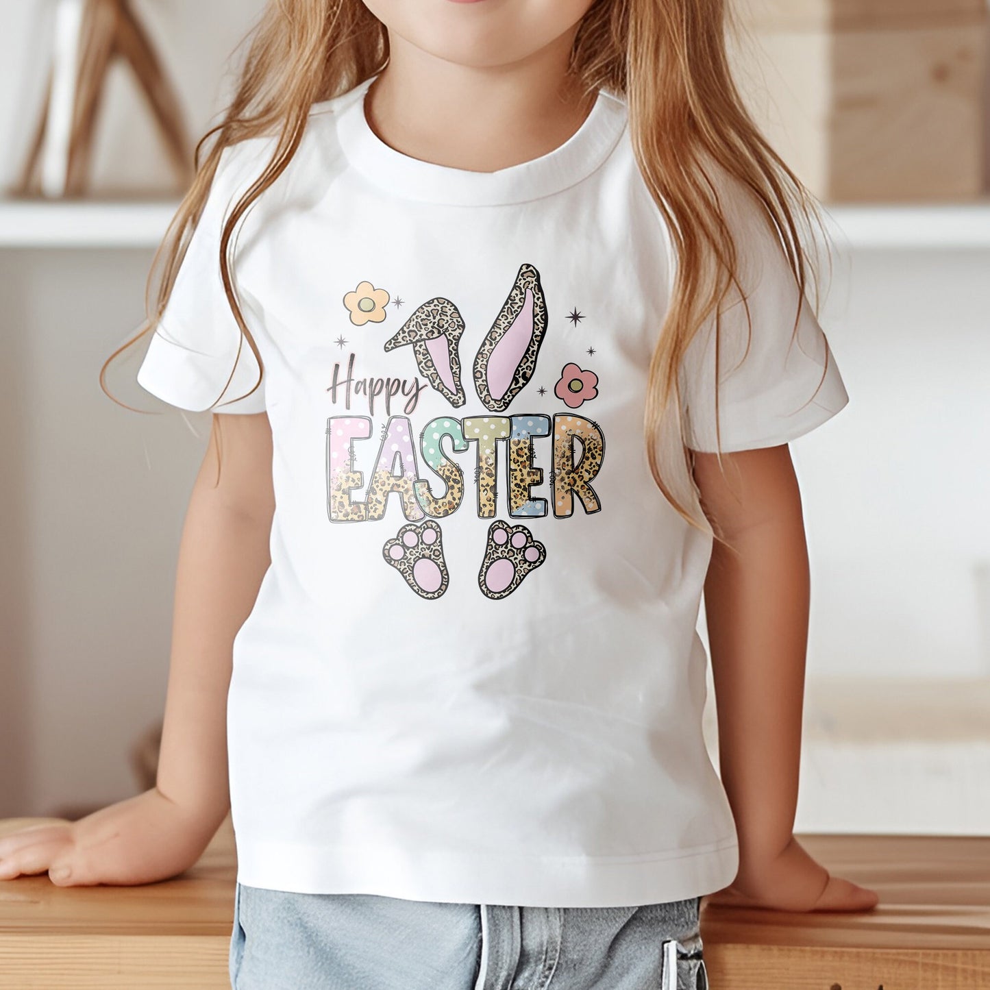 Easter Bunny DTF Transfer, DTF Transfer Ready For Press, Leopard Bunny Heat Transfer, Heat Press Transfer, Ready For Press Heat Transfers