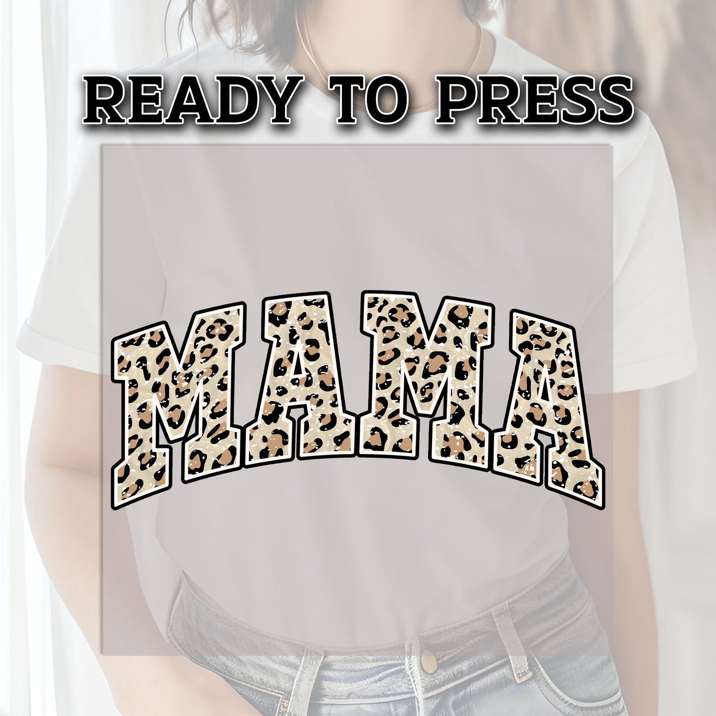 Leopard Mama DTF Transfer, DTF Transfer Ready For Press, Mama Heat Press Transfer, Mama Transfer, Ready For Press, Mama DTF Print, Mom Dtf