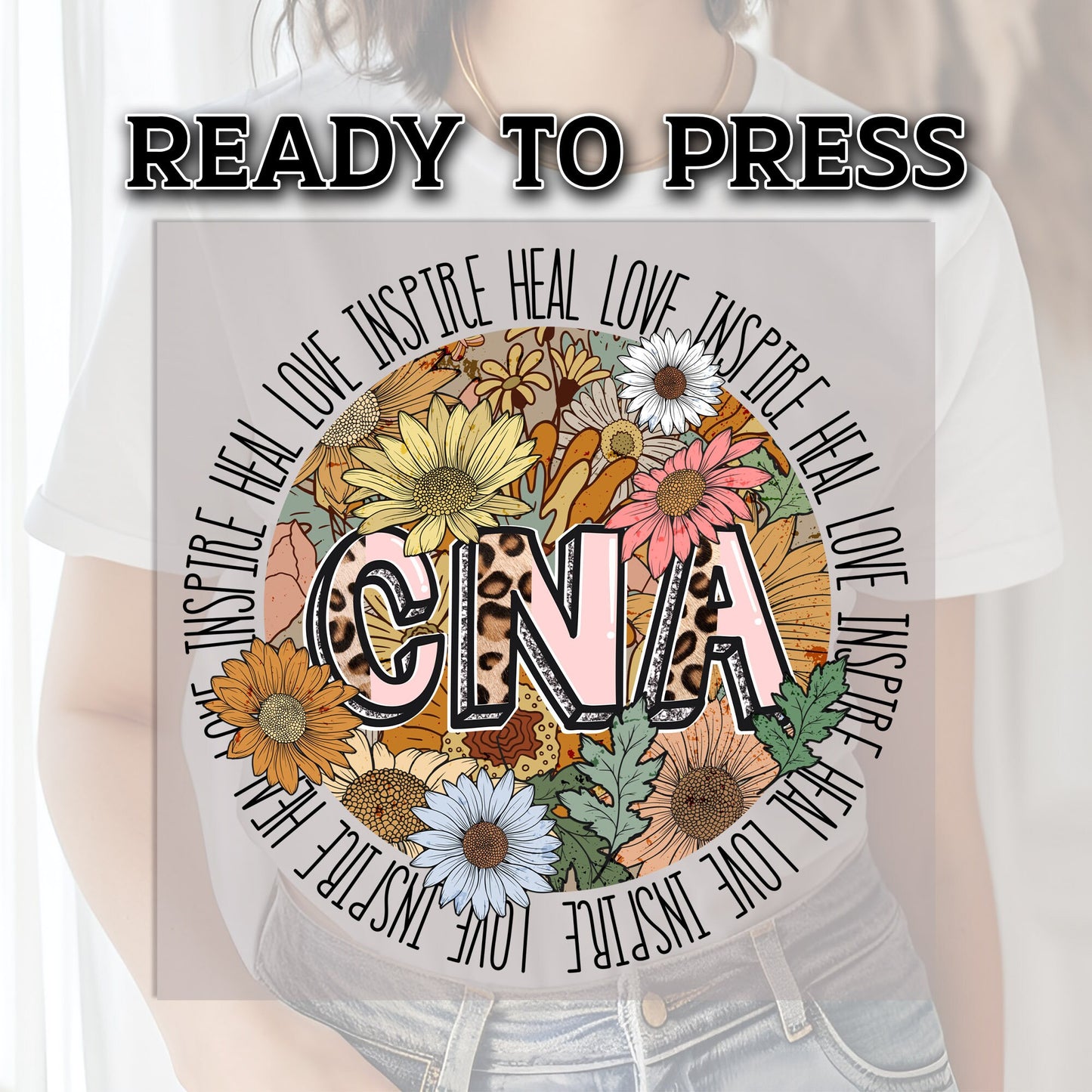 CNA DTF Transfer, Nurse DTF Transfer Ready For Press, Nurse Heat Press Transfer, Nurse Transfer, Dtf Print, Nursing Heat Transfer, Cna Print