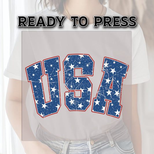 USA DTF Transfer, 4th of July DTF Transfer Mama Ready For Press, Heat Press Transfer, Fourth of July Transfer, Heat Transfer, Dtf Print