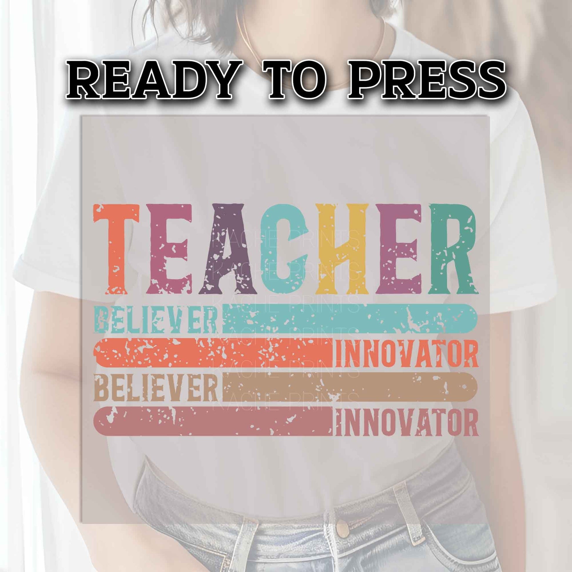 Teacher DTF Transfer Ready For Press, DTF Transfer, Heat Press Transfer, Dtf Prints, Back to School, Teacher Appreciation DTF Press Design