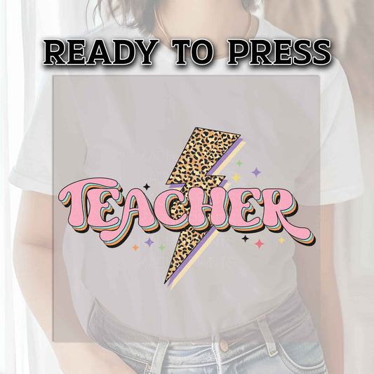 Teacher DTF Transfer Ready For Press, DTF Transfer, Heat Press Transfer, Dtf Prints, Teacher Appreciation DTF Press Design, Back to School