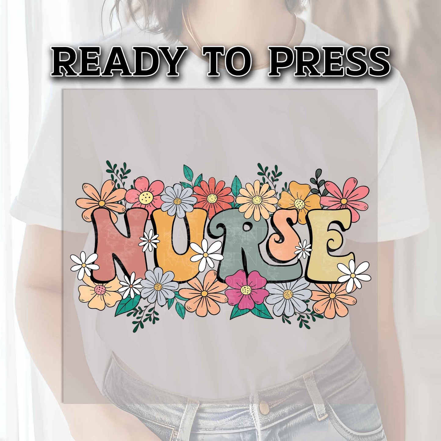 Nurse DTF Transfer, Nurse Transfer, Nurse Retro Heat Press Transfer, DTF Transfer Ready For Press, Nursing Heat Transfer, DTF Print, Dtf