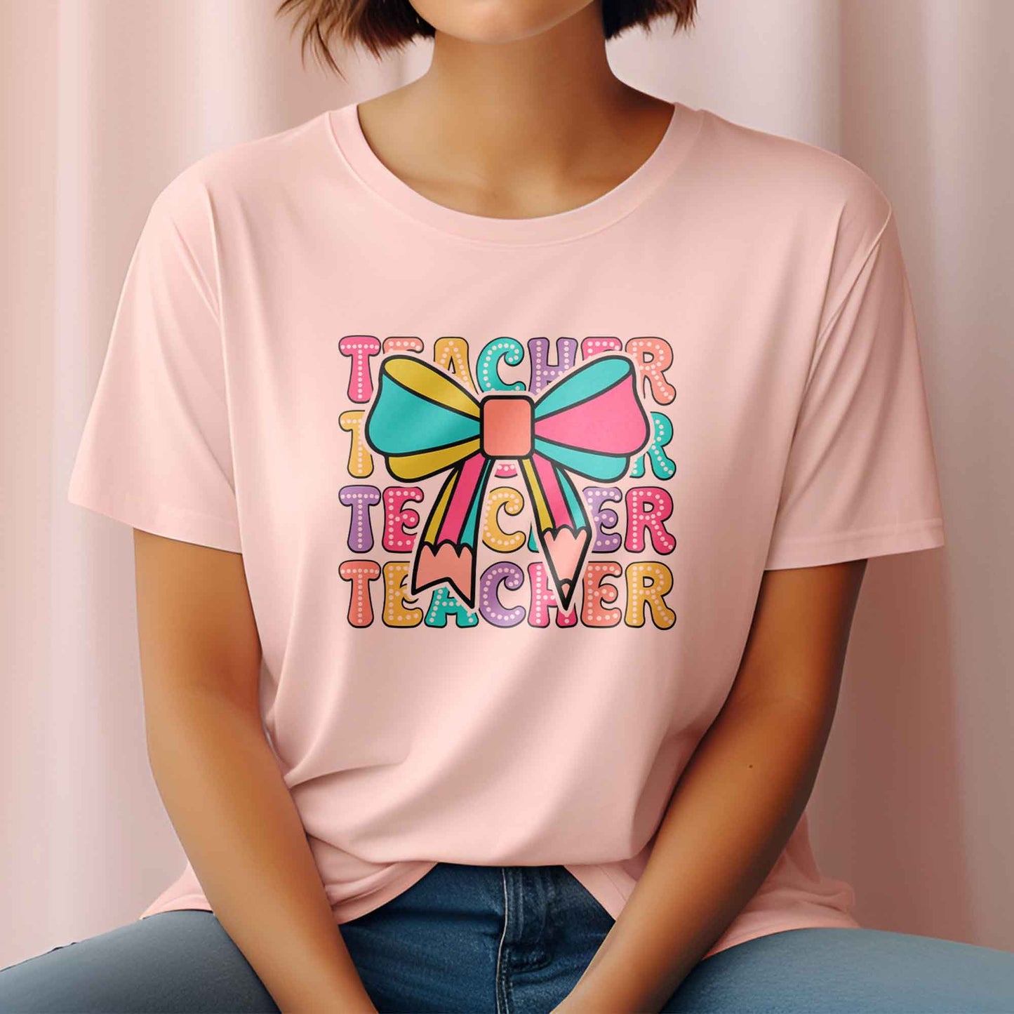 Teacher DTF Transfers, DTF Transfer Ready For Press, Heat Press Transfer, DTF Print, Teacher Ready For Press, Teacher Retro Dtf Transfer