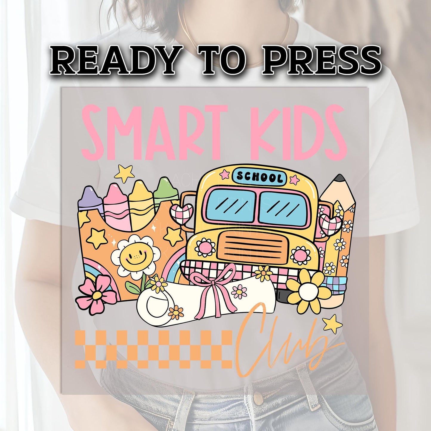 Smart Kids Club DTF Transfer, DTF Transfer Ready For Press, Heat Press Transfer, Book Dtf Print, Dtf Heat Transfer, Back To School Dtf Print