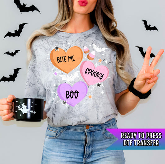 Bite Me Ready To Press, Halloween DTF Transfers, Bats DTF Prints Ready For Press, Boo Dtf, Spooky Season Dtf Prints, Halloween Vampire Print