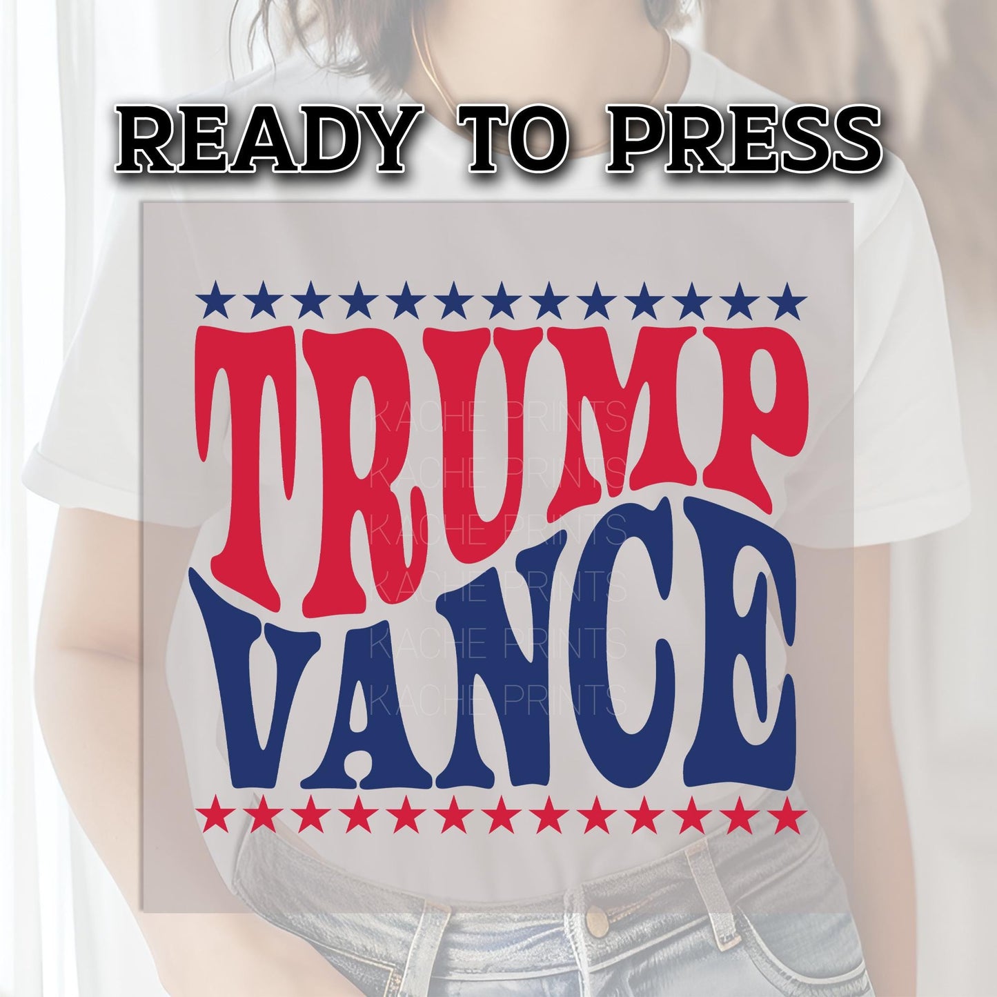 Trump Vance DTF Transfer, Trump Ready to Press, Thug Life, Trump Transfers, Heat Transfer, Trump 2024 Transfers, Trump Vance Dtf Transfers