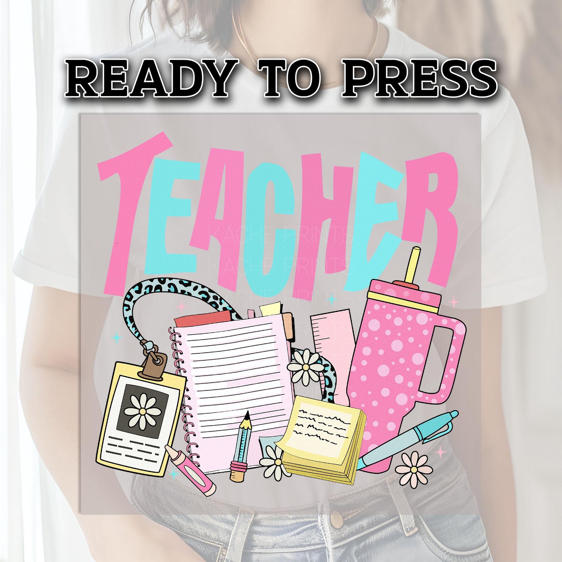 Teacher DTF Transfers, DTF Transfers Ready For Press, Heat Press Transfer, DTF Print, Teacher Ready For Press, Educator Dtf, Back To School