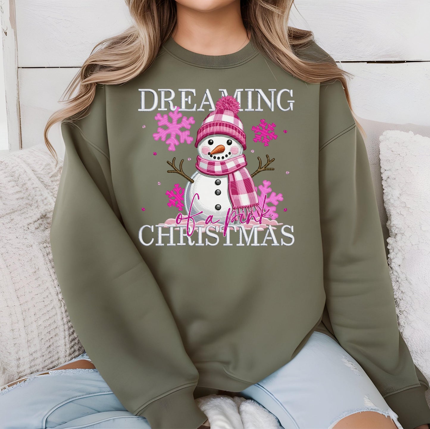 Dreaming Of A Pink Christmas DTF Transfers Ready For Press, Merry Christmas DTF Prints, Heat Press Transfers, Christmas Dtf, Wonderful Year