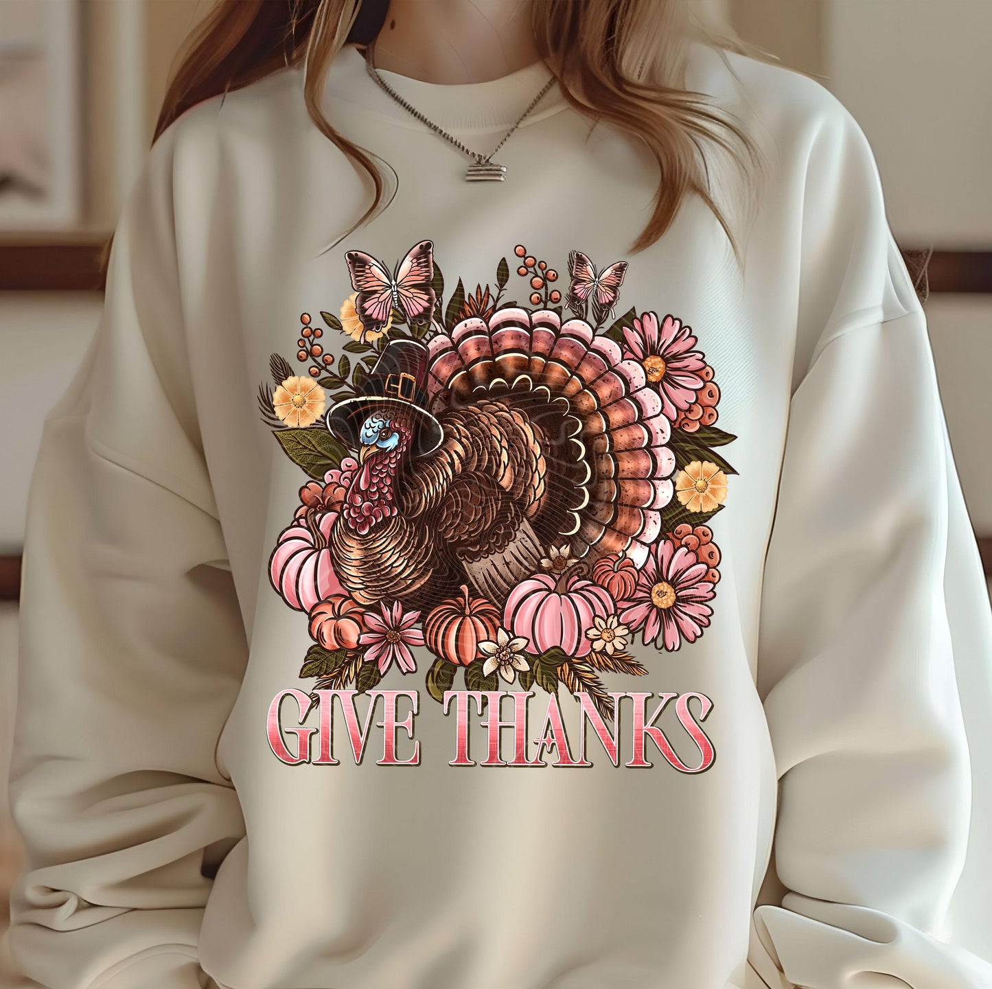 Give Thanks DTF Transfer Ready For Press, Thanksgiving DTF Transfers, Autumn Transfer, Gobble Dtf Print, Heat Press Transfer, Direct To Film