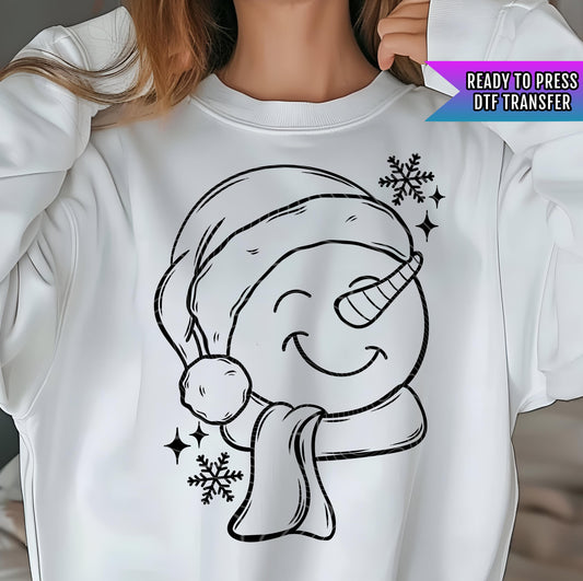 Snowman DTF Transfers Ready For Press, Merry Christmas DTF Transfers, Heat Press Transfer, Winter Dtf Prints, Direct To Film, Snowflakes Dtf