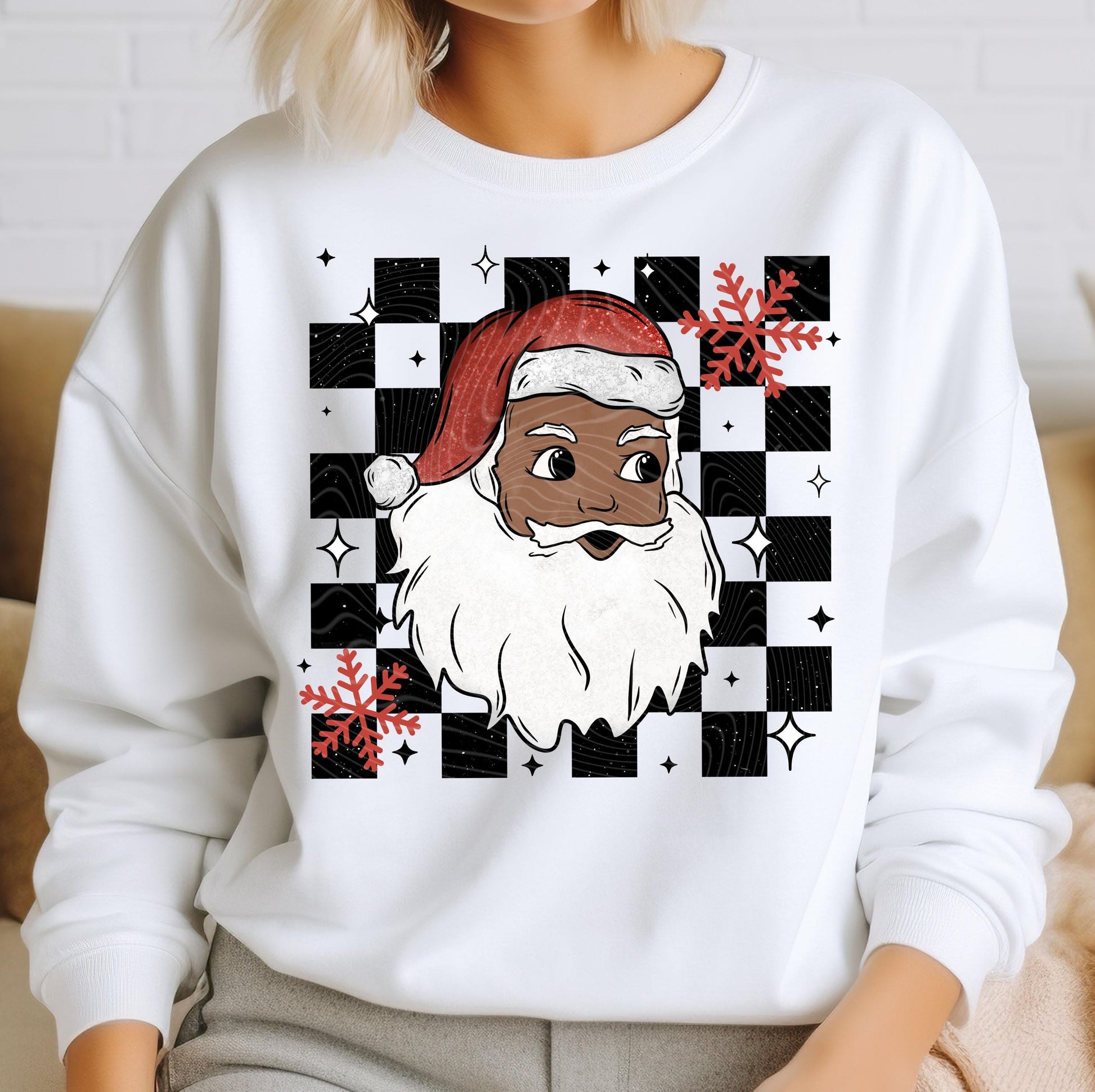 Black Santa Christmas DTF Transfers Ready For Press, Christmas DTF Prints, Heat Press Transfers, Direct To Film, African American Santa Dtf