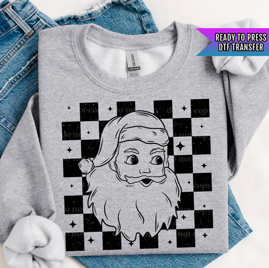 Retro Cheerful Santa DTF Transfers Ready For Press, Christmas DTF Prints, Heat Press Transfers, Direct To Film, Santa Claus Dtf Transfers