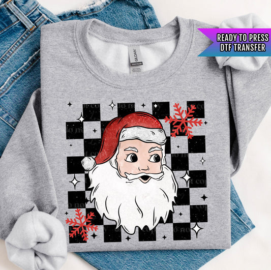 Santa Claus DTF Transfers Ready For Press, Christmas DTF Prints, Heat Press Transfers, Direct To Film, Santa Claus Dtf Transfers, Snowflakes