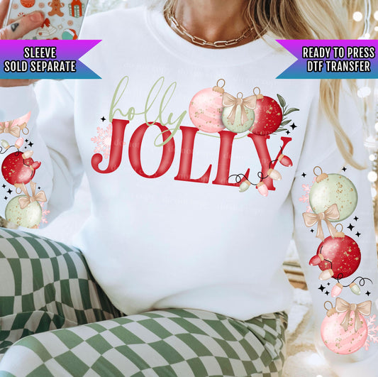 Holly Jolly DTF Transfers Ready For Press, Merry Christmas DTF Prints, Heat Press Transfer, Direct To Film, Happy New Year 2025 Dtf Transfer