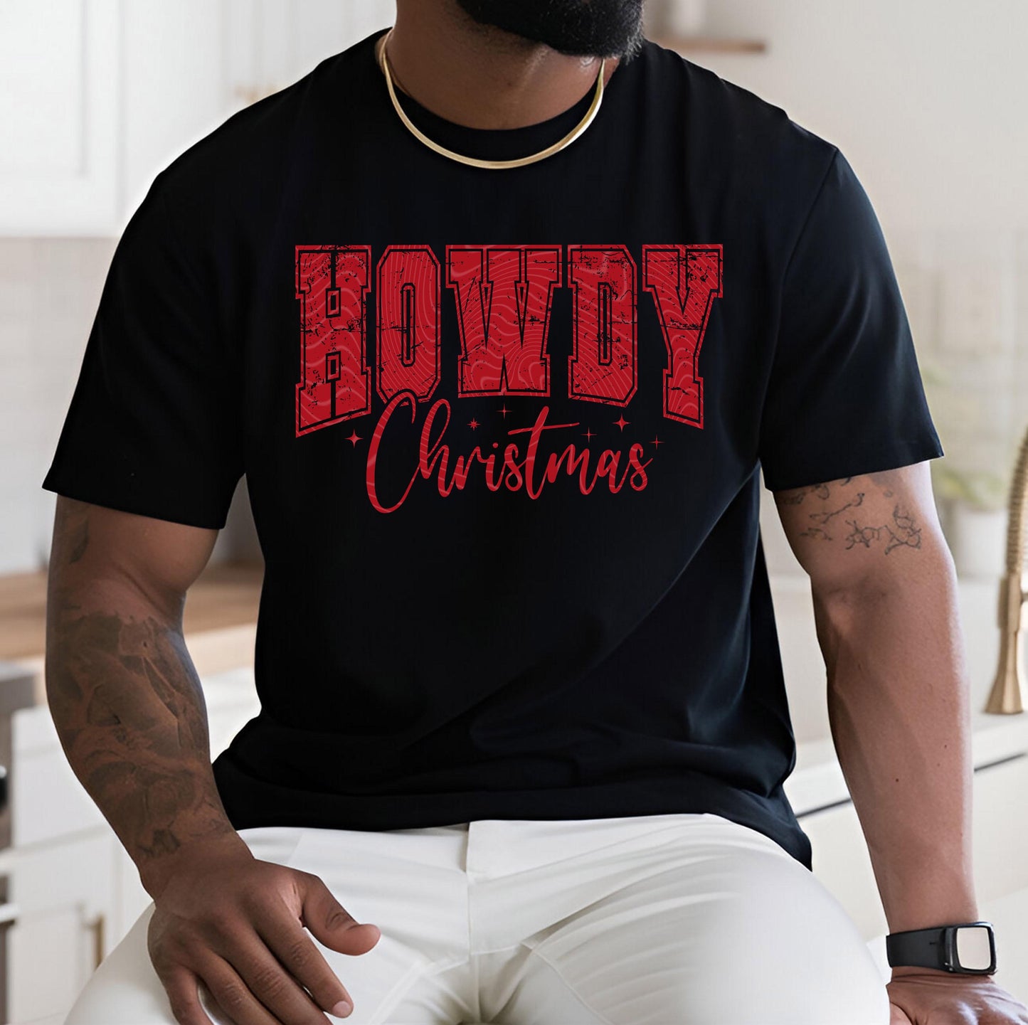 Howdy Christmas DTF Transfer Ready For Press, Farm Christmas DTF Print, Heat Press Transfer, Direct To Film,Animal Lover Christmas Dtf Print