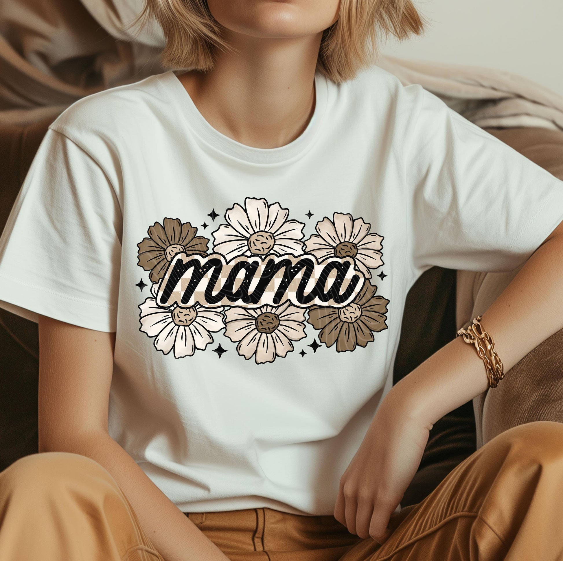 Mama Florals DTF Transfers Ready For Press, Cute Mothers Day DTF Prints, Heat Press Transfer, Direct To Film, Mommy, Floral Mom Dtf Transfer