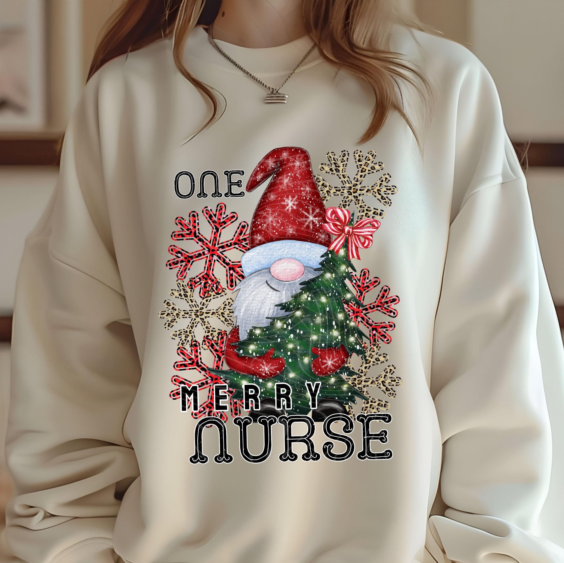 One Merry Gnome Nurse DTF Transfers Ready For Press, Very Merry Gnome Christmas DTF Prints, Heat Press Transfers, Direct To Film, Nurse Dtf