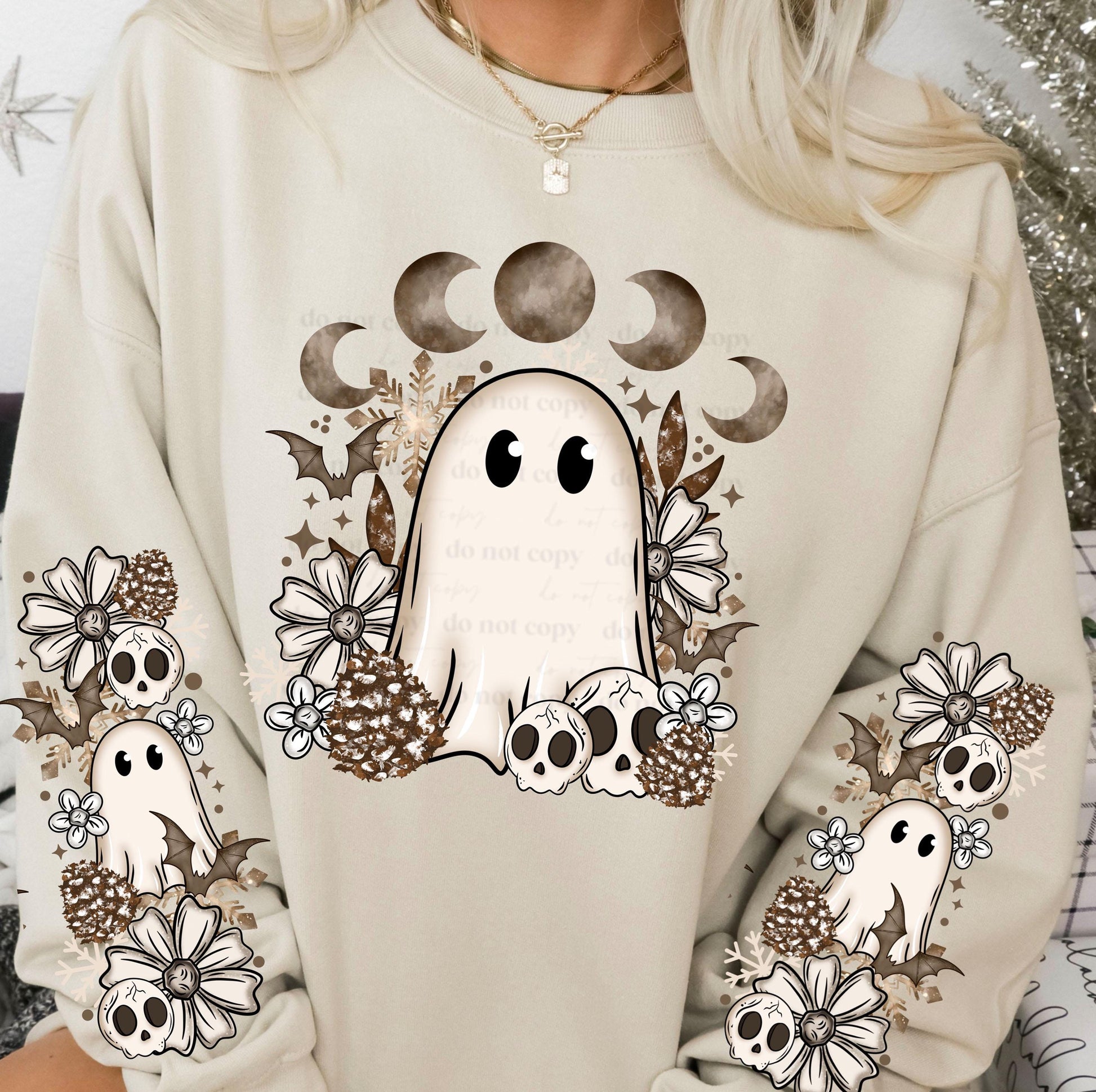 Cottagecore Ghost Winter Style DTF Transfers Ready For Press, Fall DTF Prints, Ghost Dtf Prints, Heat Press Transfers, Halloween DTF Prints
