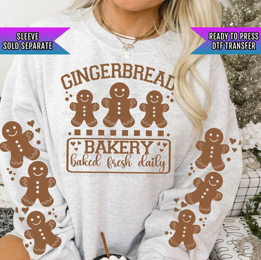 Gingerbread Bakery DTF Transfers Ready For Press, Christmas Baking Club DTF Print, Heat Press Transfer, Direct To Film, Christmas Cookie Dtf