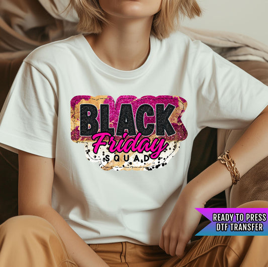 Black Friday Sale DTF Transfer Ready For Press, Christmas Shopping DTF Print, Heat Press Transfer, Direct To Film, Shopping Squad Dtf Prints