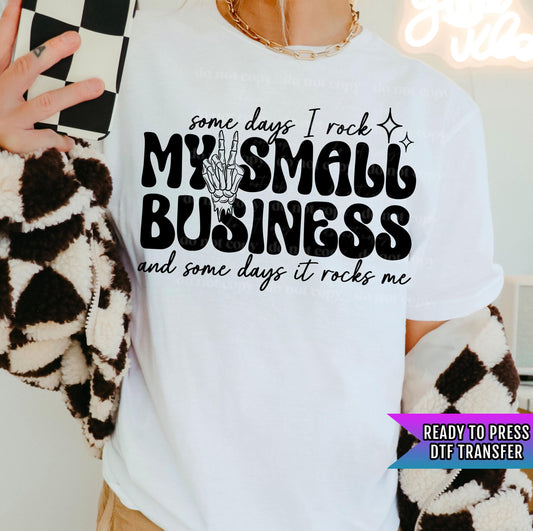 Rock Small Business DTF Transfers Ready For Press, Entrepreneur Dtf Prints, Heat Press Transfers, Direct To Film, Business Owners Transfers