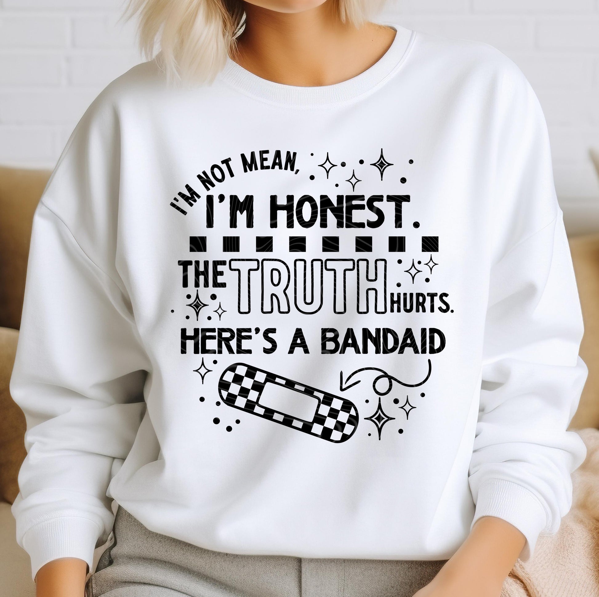 I&#39;m Not Mean I&#39;m Honest The Truth Hurts DTF Transfer Ready For Press, Humor Prints, Direct To Film, Heat Press Transfer, Sarcastic Transfers