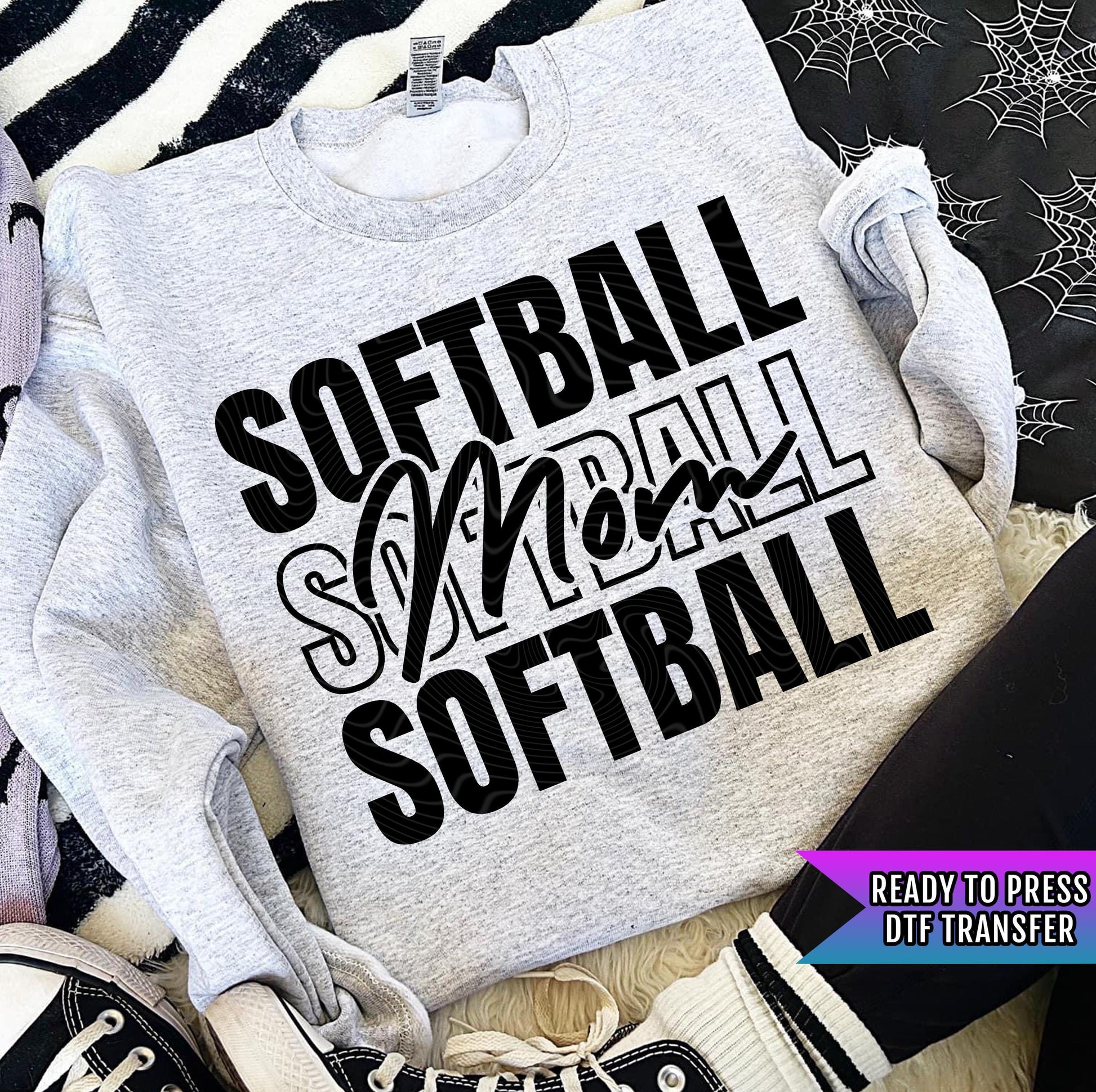 Softball Mom DTF Transfers Ready For Press, Softball DTF Prints, Heat Press Transfers, Direct To Film, Game Day Transfers, Mommy Transfers